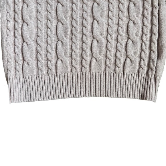 SIMPLEE APPAREL BLUSH PINK ONE PUFF SHOULDER CABLE KNIT SWEATER SIZE SMALL - Picture 4 of 8